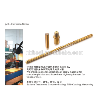 anti-corrosion injection machine screw